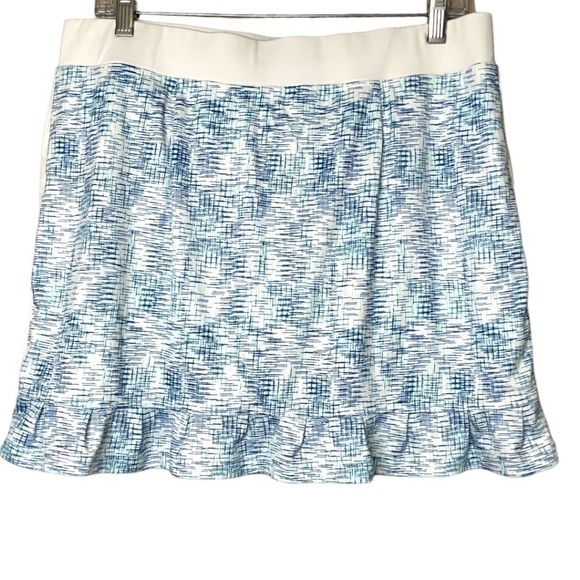 Izod Golf Ruffle Hem Skort with Side Pockets Easy Care Polyester Stretch US Sz L - Picture 4 of 11
